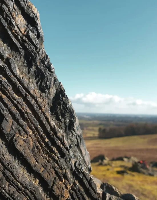 Charnwood Forest Coalville Leicestershire, stunning picture of rock formation and countryside